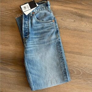 RE/DONE (BRAND NEW) 70s Ultra High-Rise Stove Pipe Jeans Size 23